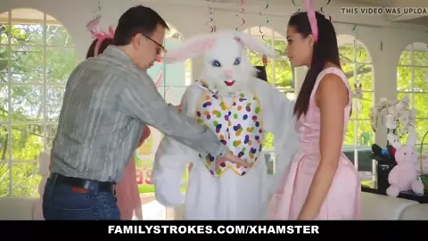 FamilyStrokes - Cute Teen Fucked By Easter Bunny Uncle