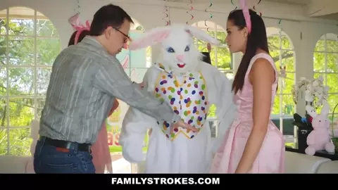 FamilyStrokes - Hot Teen Fucked By Easter Bunny Step Uncle