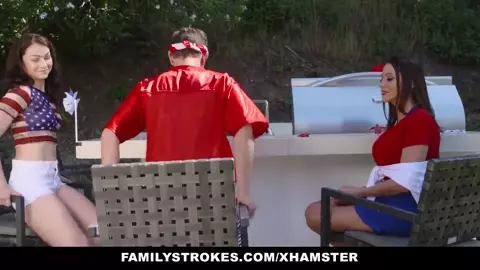 FamilyStrokes - Sexy Milf Joins Step-Son & Daughter In Three