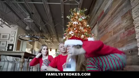 FamilyStrokes - Christmas Morning Sex With My Stepdad