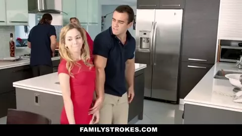 Step Sister Sucks And Fucks Brother During Thanksgiving Dinner