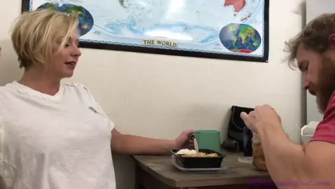 Mom visits son for fun