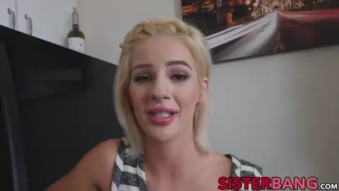 Attractive young stepsister bounces on stepbros cock in POV