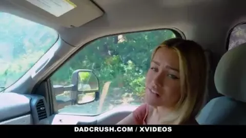 DadCrush - Hot Blonde (Alina Lopez) Gives Stepdad Road Head