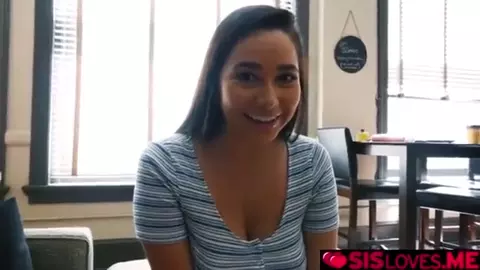 Stepbro got his big fat cock sucked and boob fucked