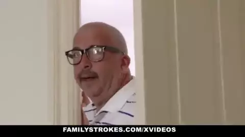 FamilyStrokes - Curvy Stepmom (Crystal Rush) Gets Fat Ass Poked by StepSon