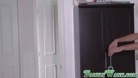 Yummy stepsister takes care of stepbros giant morning wood