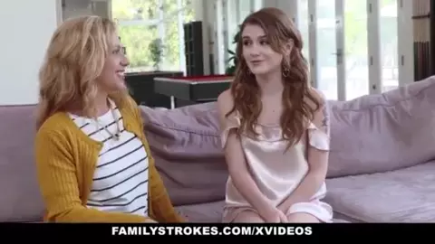 FamilyStrokes - Horny Stepsiblings (Rosalyn Sphinx) Caught Fucking by Stepmom