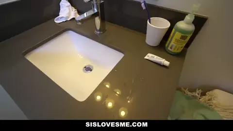 SisLovesMe - Horny Stepsis Helps me Cum