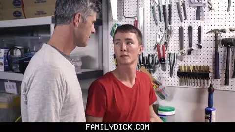 FamilyDick - Shy boy gets rammed by Older Man in Garage
