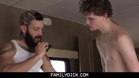 FamilyDick - Tatted Daddy Slams His Prankster Boy Hole