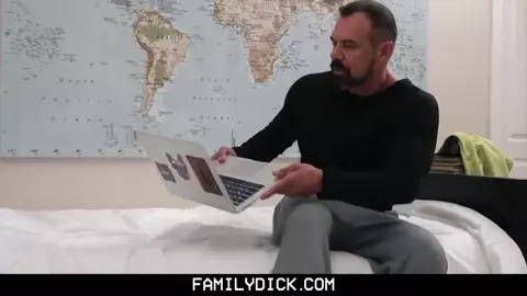 FamilyDick - Bear Daddy Fucks Teen In His Bedroom
