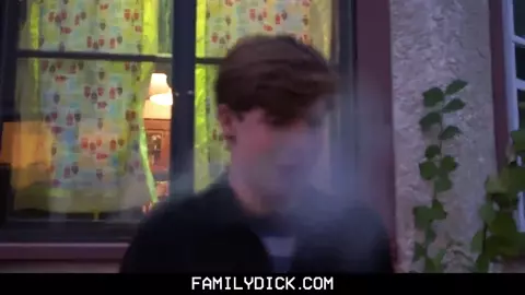 FamilyDick - Sexy muscle Daddy punish fucks son for smoking