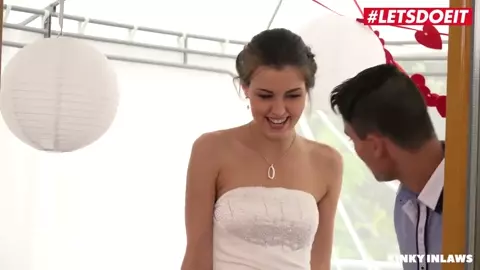 Kinky Inlaws - Teen Step Mom Cindy Shine Fucks Step Son In Her Bride Dress