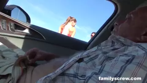 Family Screw - Street Slut Fucking with Grandpa, Son and Uncle