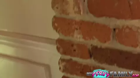 Horny Teen Lets Pervert Step-Brother Watch Her