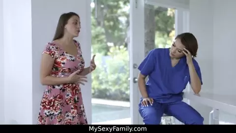 Stepsister fucking her stepbrother to help him relax