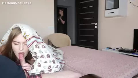 Sister Sucks My Dick While Mom Is With Us In The Room