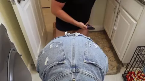 Naughty Sister Stuck in Dryer Gets Fucked