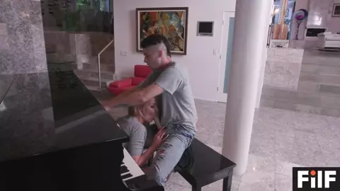 Horny Stepson Gets Mom To Fuck Him During His Piano Practice