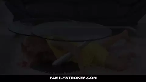 Hot MILF Stepmom Stuck And Fucked Under Table By Stepson