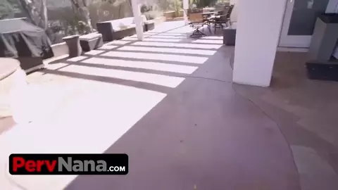 Horny And Lonely Nana With Big Boobs Wants Some Youthful Meat And Takes Two Cocks At The Same Time