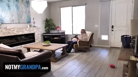 Not My Grandpa - Perv Step Grandpa Plows Curvy Brunette Teen Aften Opal's Tight Twat