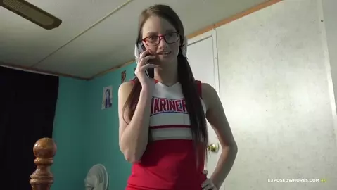 Farrah Valentine – Cheerleader Gives Her Brother A Handjob To Take Her To Practice