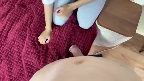Brother Helps Sister Learn how to Give a Blowjob