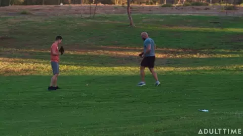 Daddy's Boy - Teaching His Boy To Catch