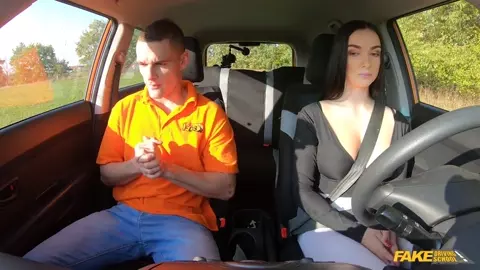 FakeDrivingSchool – Instructor Cheats With Hot Student Lady Gang