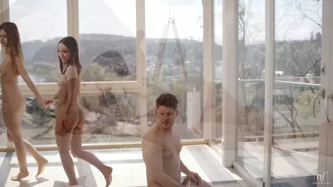 Lesbian Stepsisters Emilie Crystal And Kate Quinn Caught By Uncle