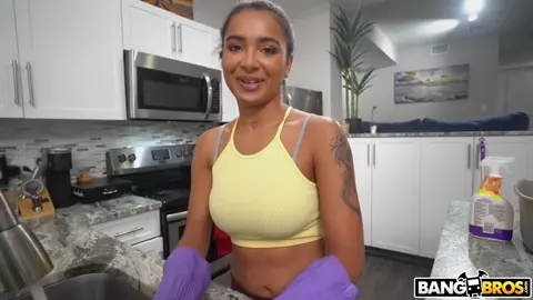 Big Tits Latina Stepsis Babi Star Fucked While Cleaning The House