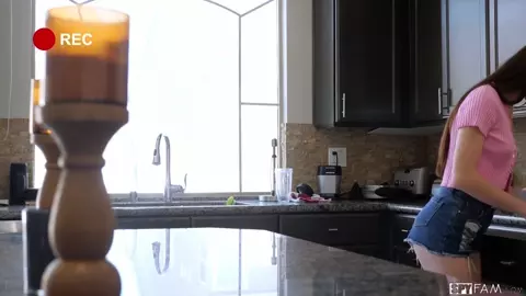 Slutty Brunette Stepsister Tori Mack Blindfold Stepbrother To Suck His Dick Without Him Knowing