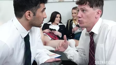 Slutty Horny College Teens Fiona Frost And Chloe Rose Swap Their Stepbrothers And Ride Their Big Dicks