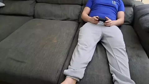 Sister Sucks Brother and Eats His Sperm While He Plays Video Games