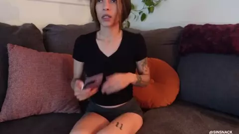 Sin Snack - Little Sister Masturbates On Big Bros Couch