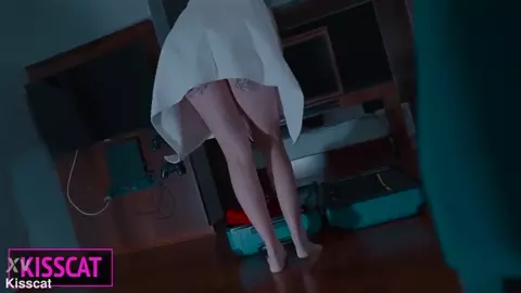 Kisscat - What Happens When Horny Mom Shares Hotel Bed with Son All Night